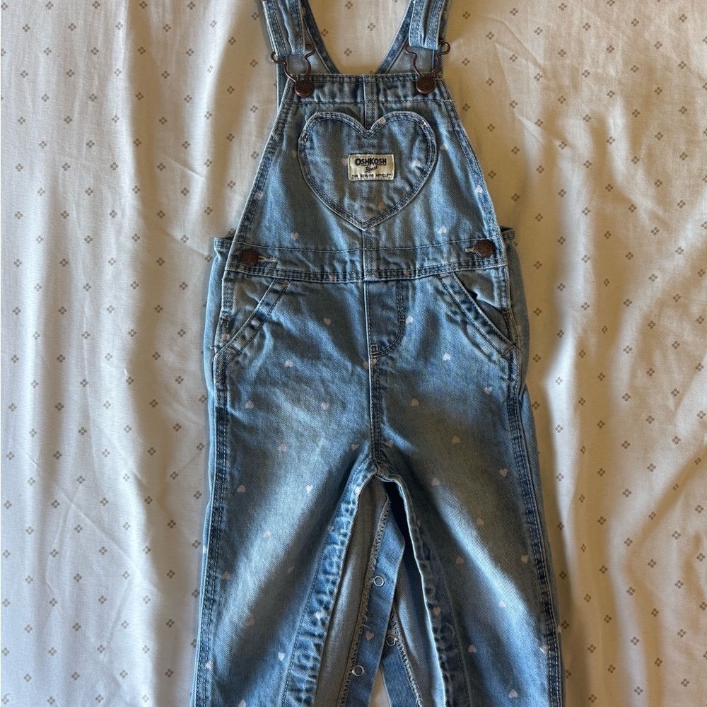 OshKosh B'gosh Heart Pocket Denim Overalls